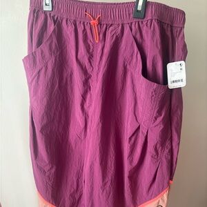 Free People Purple and Tan Pants with Orange Accent